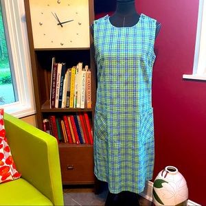 Vintage Retro Cottagecore Gingham Shift Dress